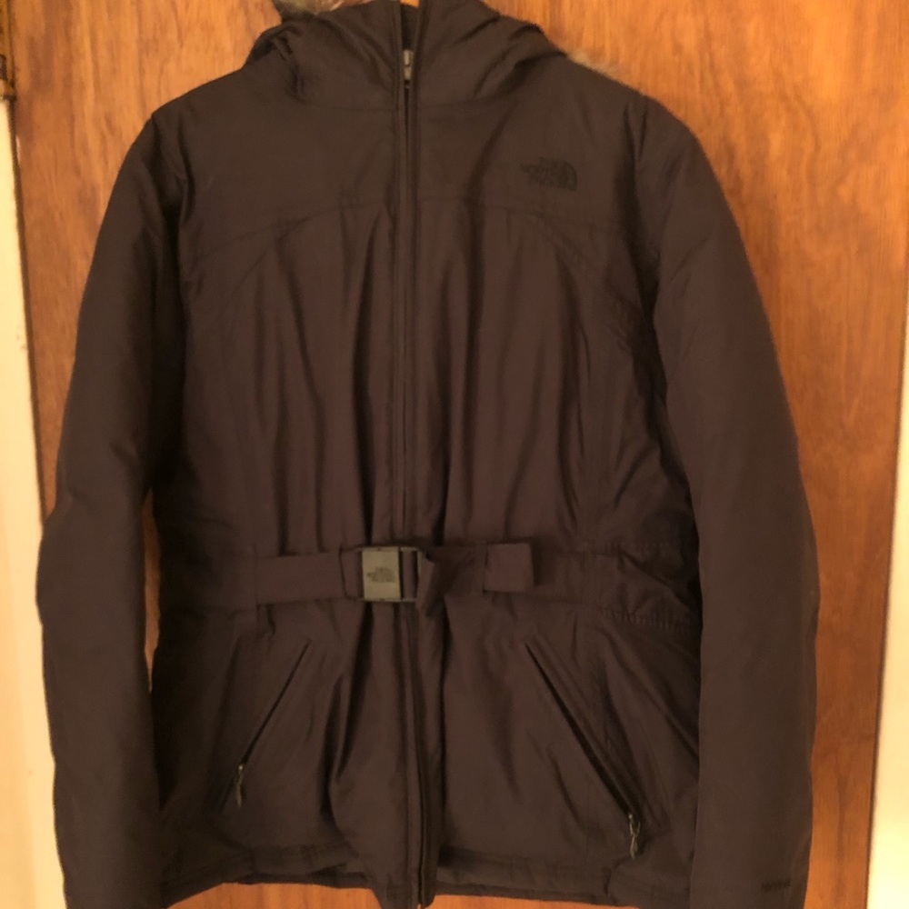 Northface Buckle Waisted Hooded Winter Coat